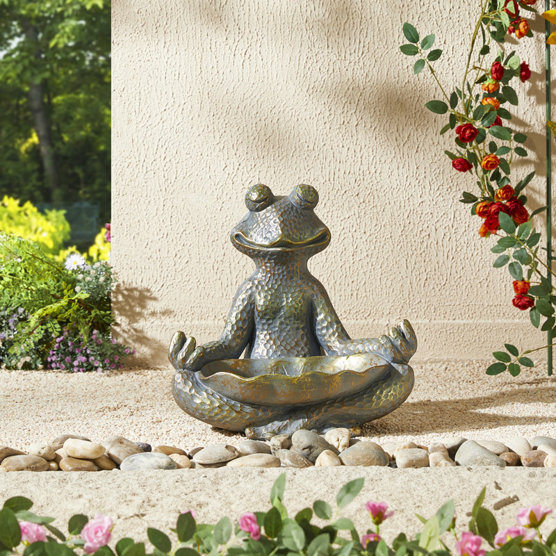 Statue bronze de grenouille de yoga MGO