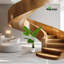 Pot à fleurs décoratif en faux palmier blanc 55 "Algreen