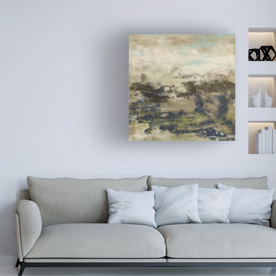 Art mural sur toile tendue - "Suspendu Valley II" par June Erica Vess pour décoration de salon, de chambre à coucher ou de bureau - 14 x 14