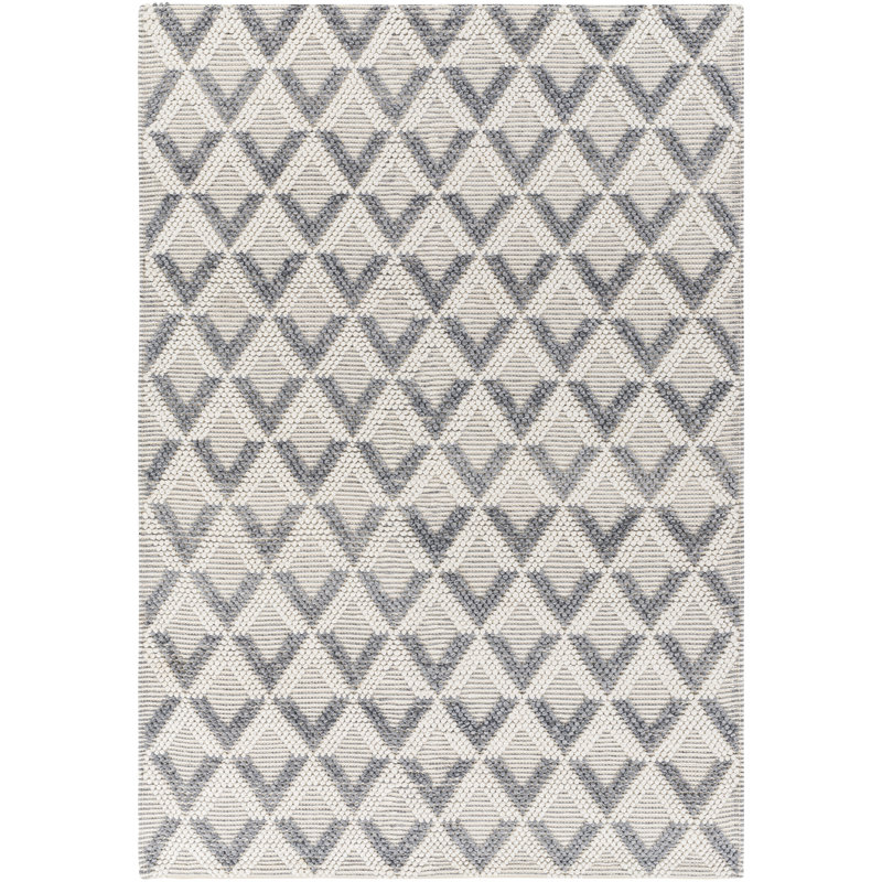 Geometric Area Rug in Beige, Rectangle 9' x 12'