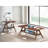Mid-Century Modern Table Collection - Walnut Finish, Rectangular Storage Units 3 Piece Coffee Group ,