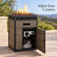 Colonne de feu au propane 16 po 40 000 BTU avec panneaux aspect bois TerraFab et couvercle en acier