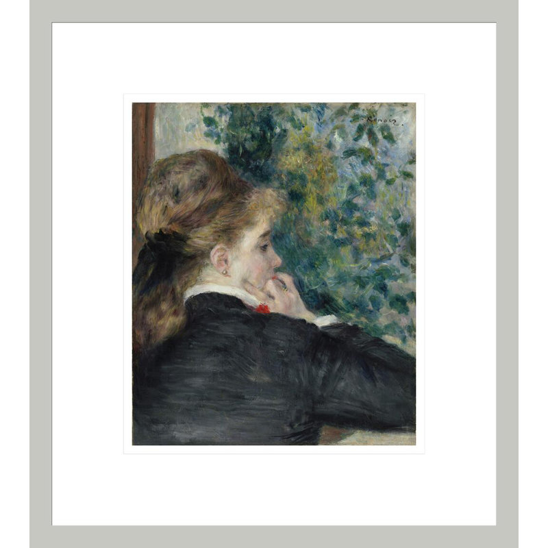 «Pensif La Songeuse or Day Dreaming» par Pierre-Auguste Renoir, impression giclée encadrée, 15,42 po H x 13,75 po L