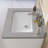 24"W x 22"D Engineered Stone Vanity Top Single Integrated Sink with 4" Backsplash Gray Marble
