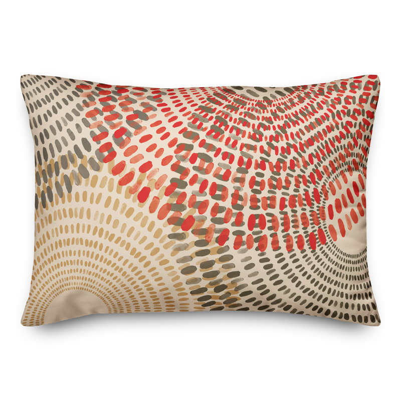  Outdoor Rectangular Pillow Cover & Insert, Brown/Red