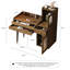 Coiffeuse Hyers avec tiroirs et armoire, coiffeuse-1873879743