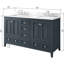 Meuble-lavabo au fini gris acier avec plateau en carrare naturel-1173820062