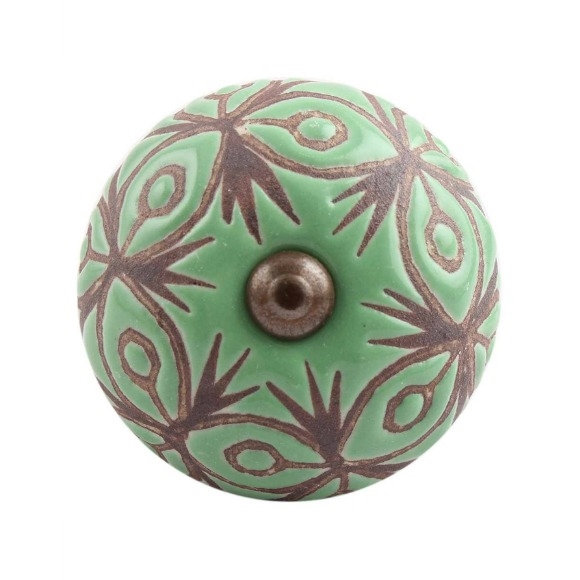Oversized Hand Painted 1.6" Diameter Mushroom Knob