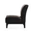 Fauteuil de chambre rembourré en cuir PU de couleur brune, aspect élégant, fauteuil brun
