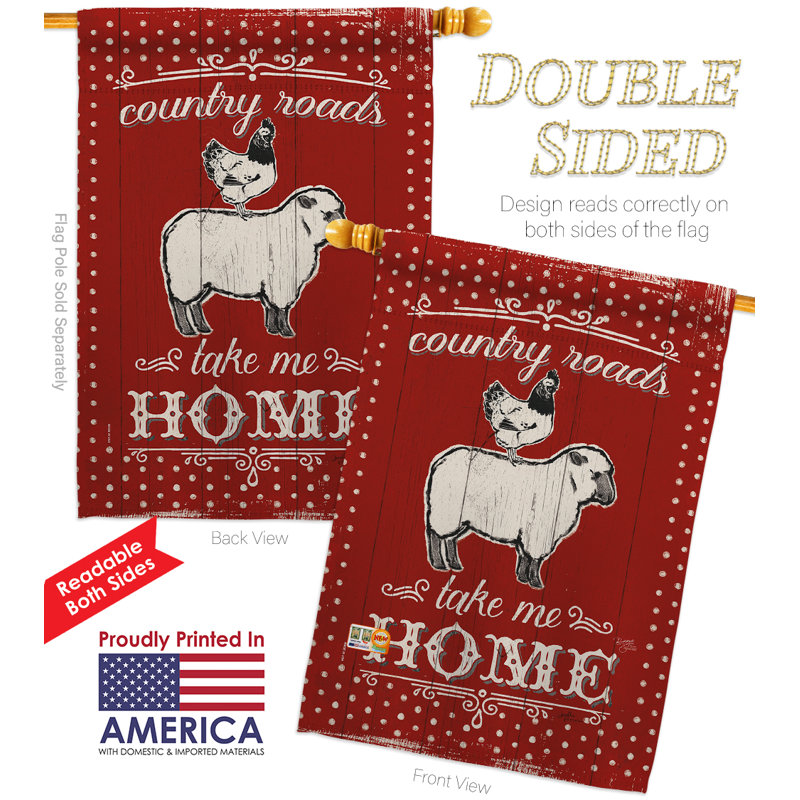 Ensemble de 2 faces en polyester 40 x 28 po Ensemble de drapeaux