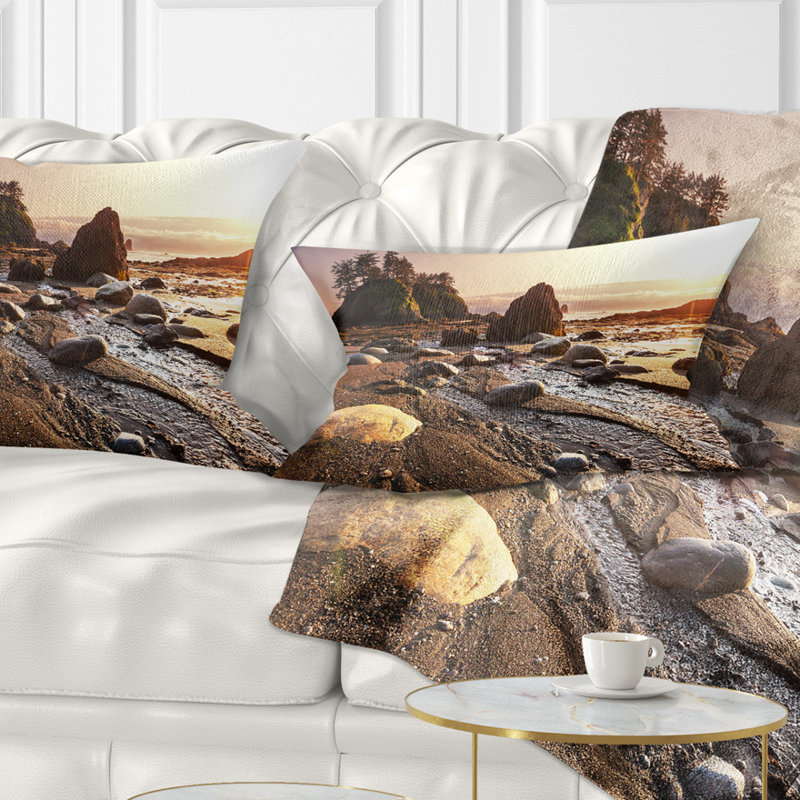 Coussin décoratif à imprimé côte du parc national olympique - Sea & Shore