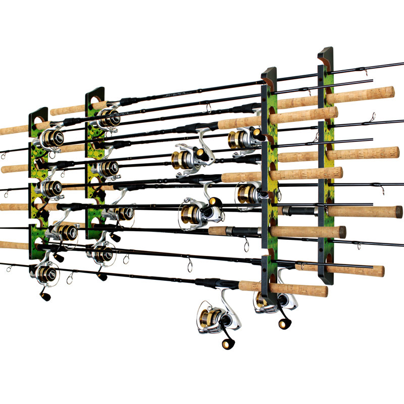 Yellow 8 Rod Wall/Ceiling Rack - 2 Pack, Green