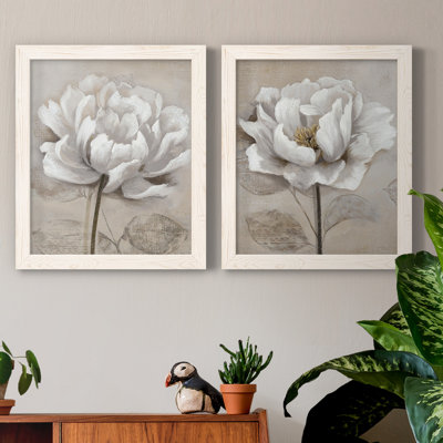 "Soft White I" 2-Piece Painting Print Set