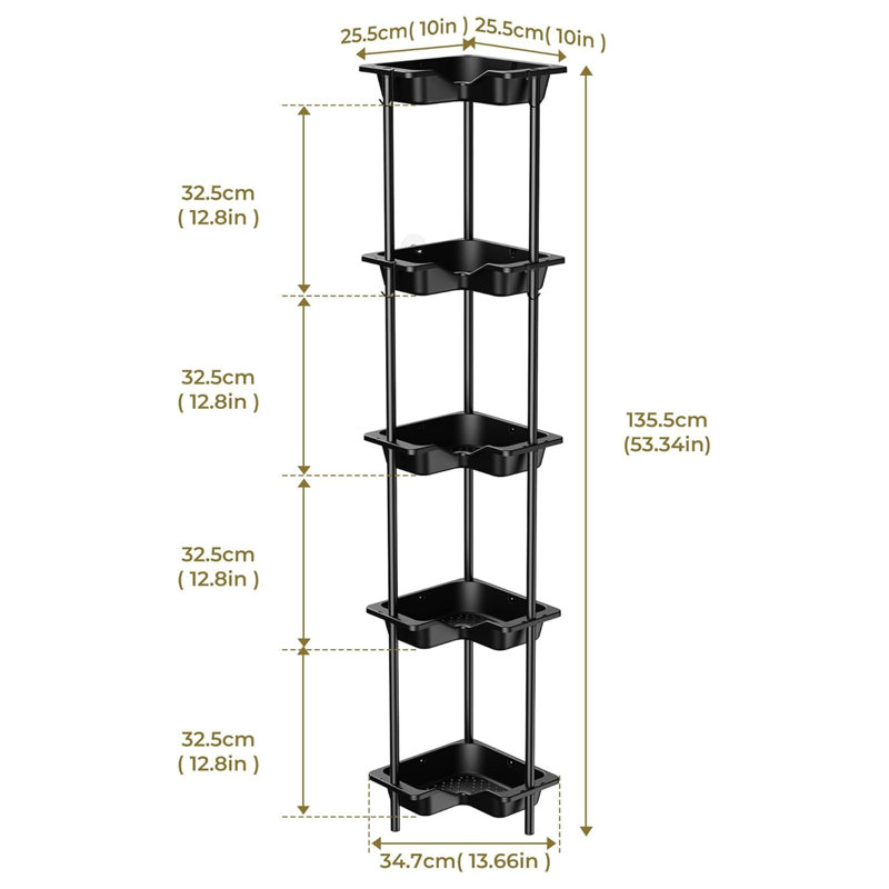 Freestanding Shower Caddy, Black