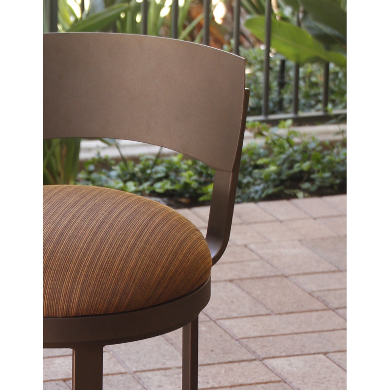 Tabouret de bar avec coussin Amareona, Chêne Dupione, 30 po