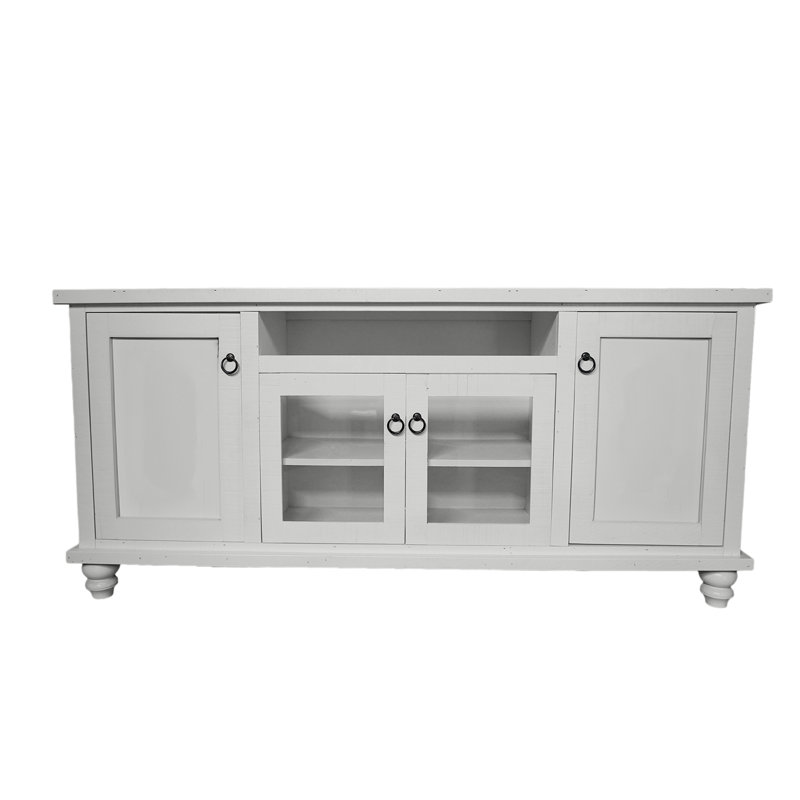Touber Unfinished Entertainment Center, Chocolate Mousse,  37" H x 70" W x 17" D