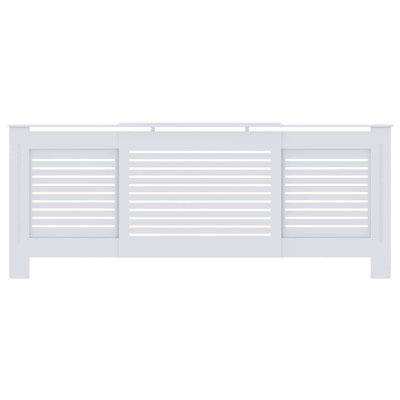 Radiator Cover White MDF 80.7 in Decorative Heating Cabinet Radiator Cover