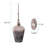 Venetia Ebony Glass Bottle with Aluminium Spired Lid - Short