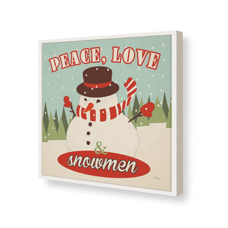 «50s Christmas I Square» par Wellington Studio, reproduction d'art, L 12 po x H 12 po, Blanc, Impression encadrée