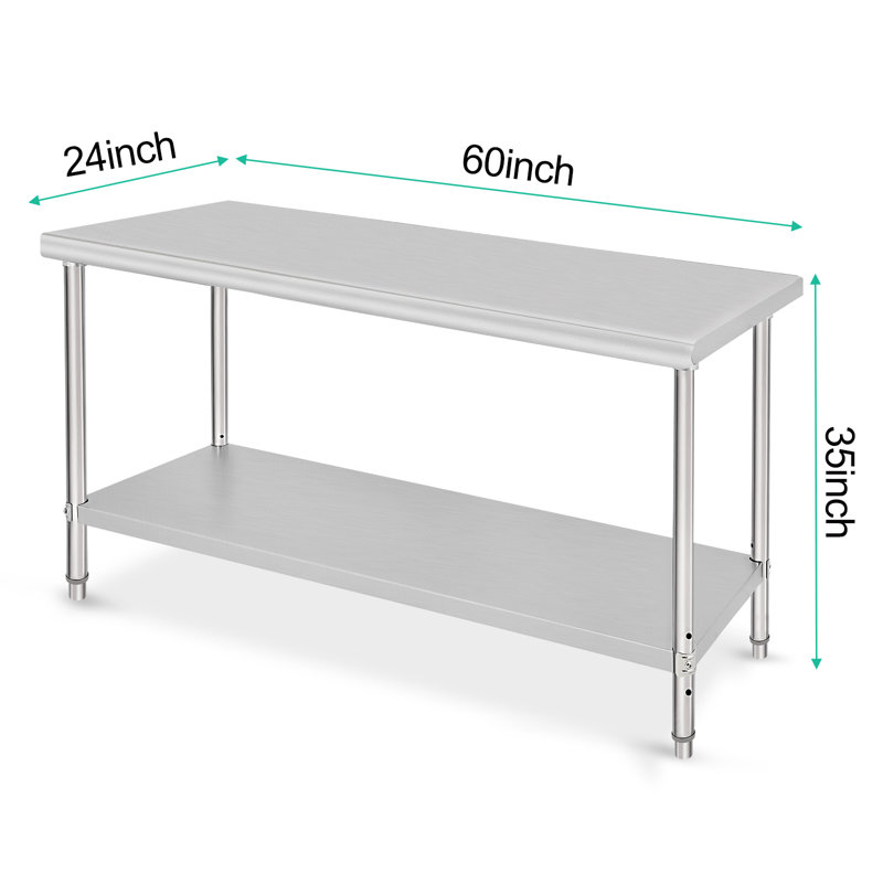 Fashionwu 88.9cm H Work Table, 88.9cm H x 152.4cm L x 61cm W