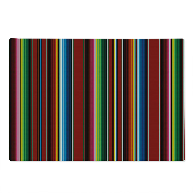 Ambesonne Cinco de Mayo Cutting Board Large Size Vertical Lines Design Multicolor