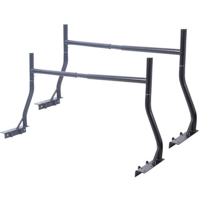 Support à échelle extensible pour camionnette en acier 800 lb - ensemble de 2 barres, noir durable pour le fret et les outils