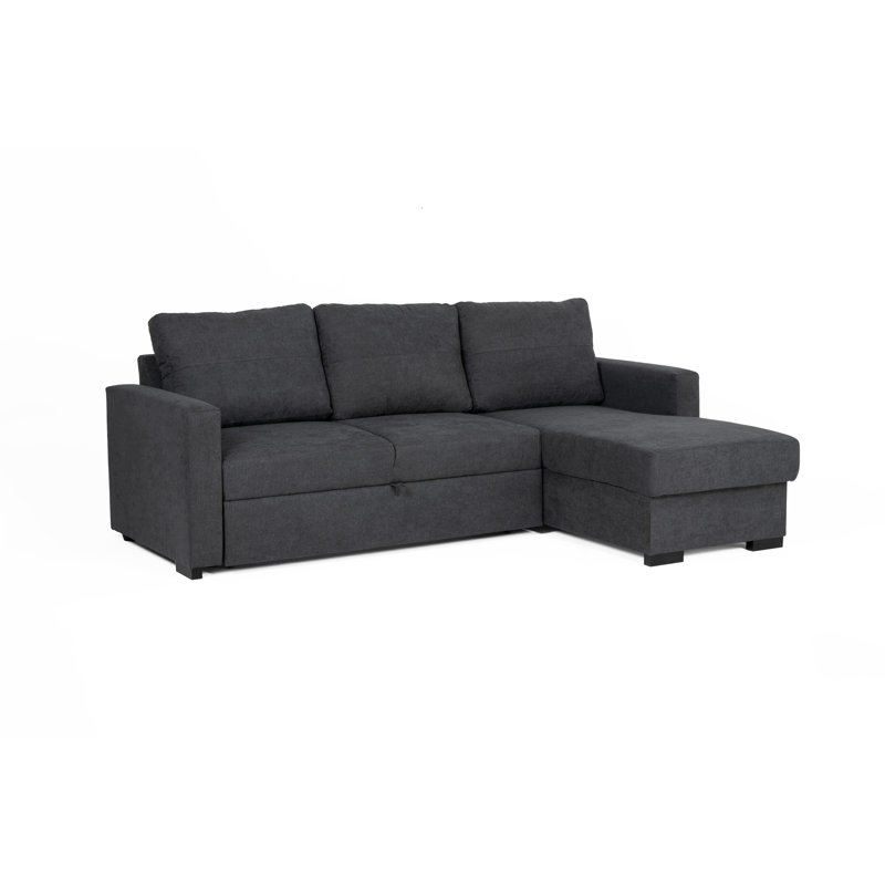 4 Seater Corner Sofa, Right Hand Facing, Black