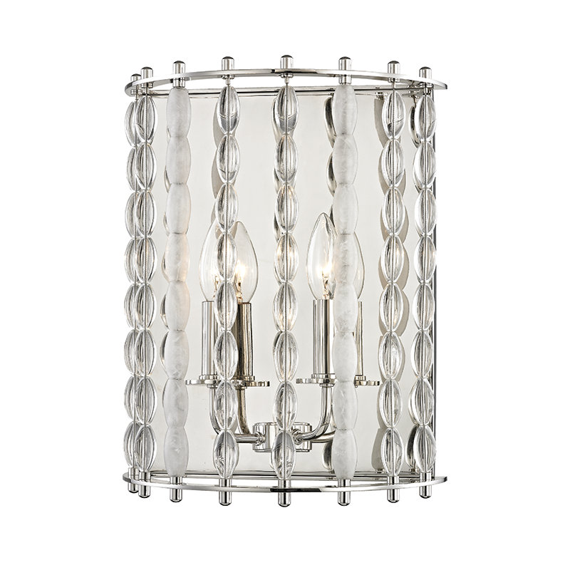 Whitestone 2 - Light Flush Mounted Sconce, Polished Nickel