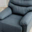 Fauteuil inclinable et pivotant avec repose-pieds manuel en saphir d'Oslo-1381611173