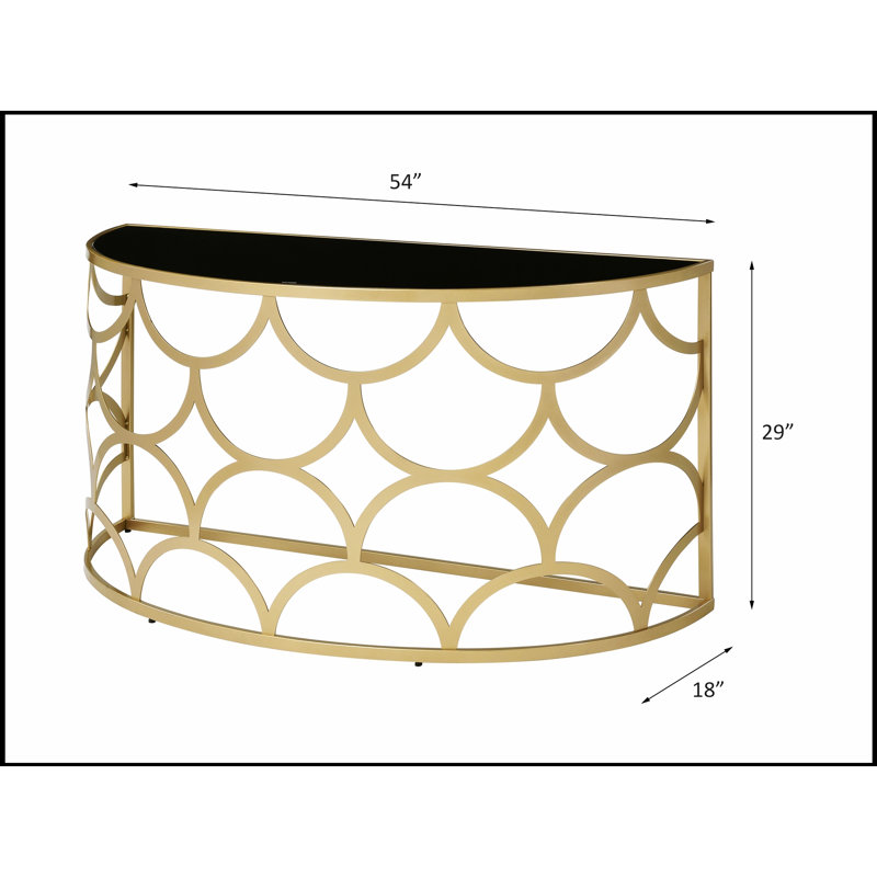 Console Altus à finition dorée avec comptoirs spacieux et plusieurs solutions de rangement pour une fonctionnalité de cuisine améliorée
