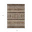 Tapis intérieur / extérieur lavable chocolat et gris 8 pi x 10 pi Southwestern
