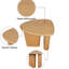 Table d'appoint de table fuselée au look naturel -, 13,1 po Largeur de l'emballage, avec une installation facile, pieds verticaux stables aux tons de bois, dimensions de 20,56 x 24,91, procédé