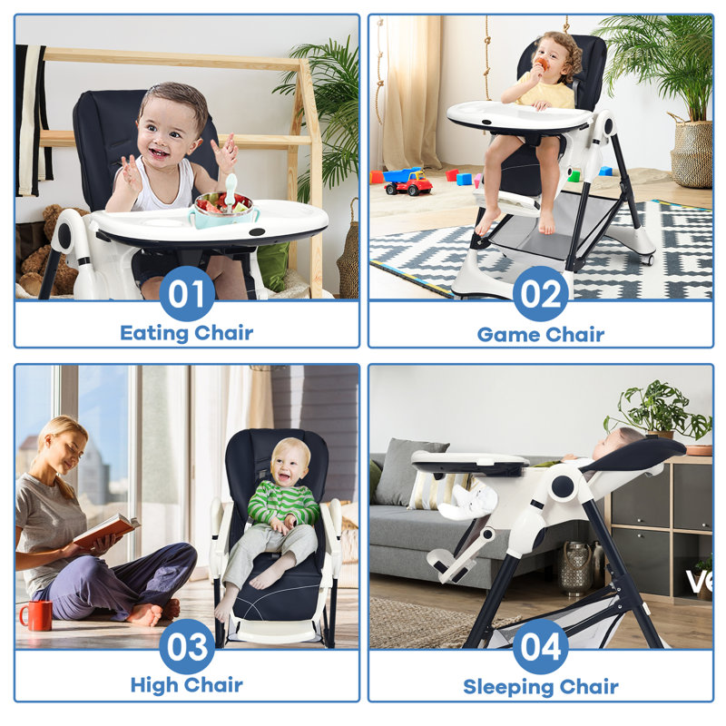 Maney High Chair, Dark Blue
