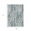 Tapis bleu sarcelle à rayures 9 pi x 12 pi bleu et gris