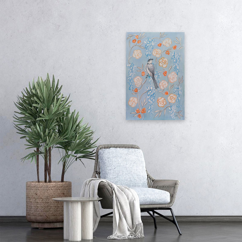 Heirloom Chinoiserie Bird I, H 24 po x l 16 po