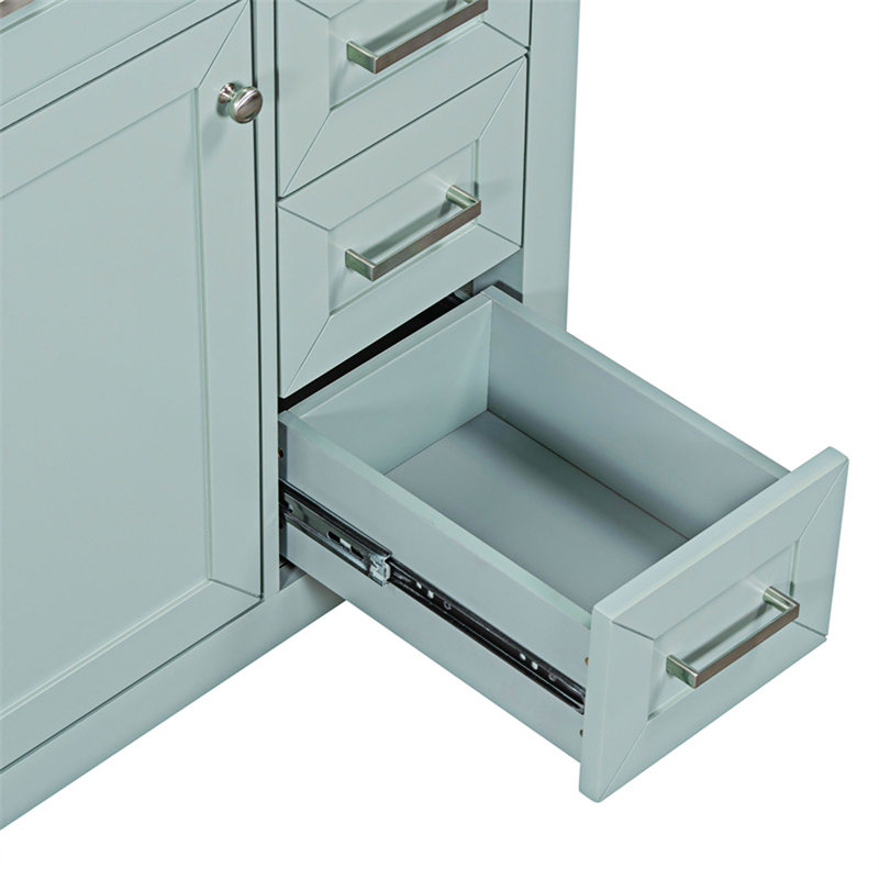 Meuble-lavabo 30 po avec lavabo et tiroirs, Vert