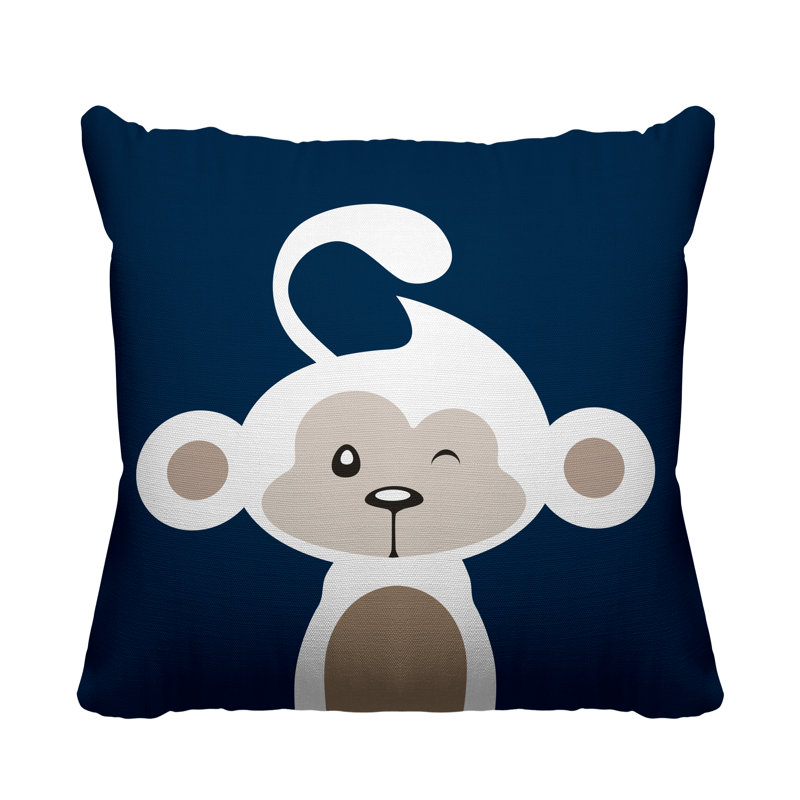 Coussin intérieur Ollie, Bleu marine, 15 po x 15 po, Carré
