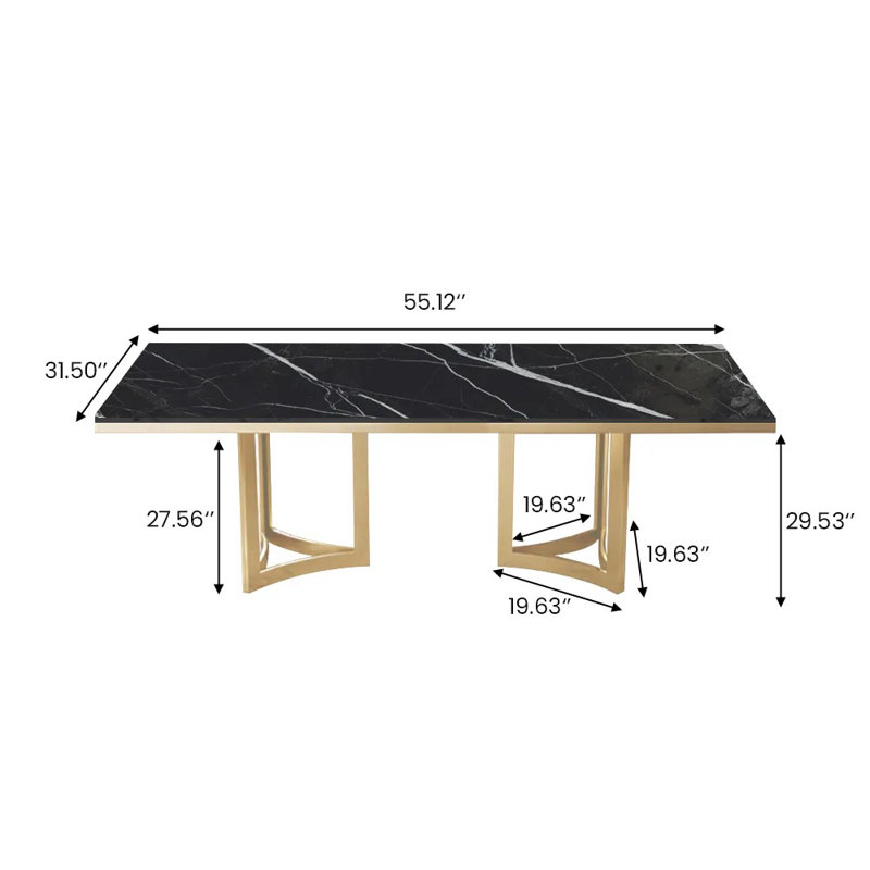 Table de salle à manger Markhi, L 39 po x L 79 po