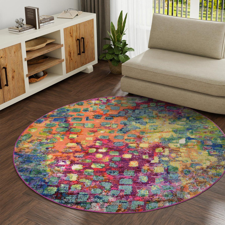 Corlenzo Washable Abstract Indoor Rug