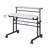 Rolling Writing Desk with Height Adjustable Desktop and Moveable Shelf-42198064