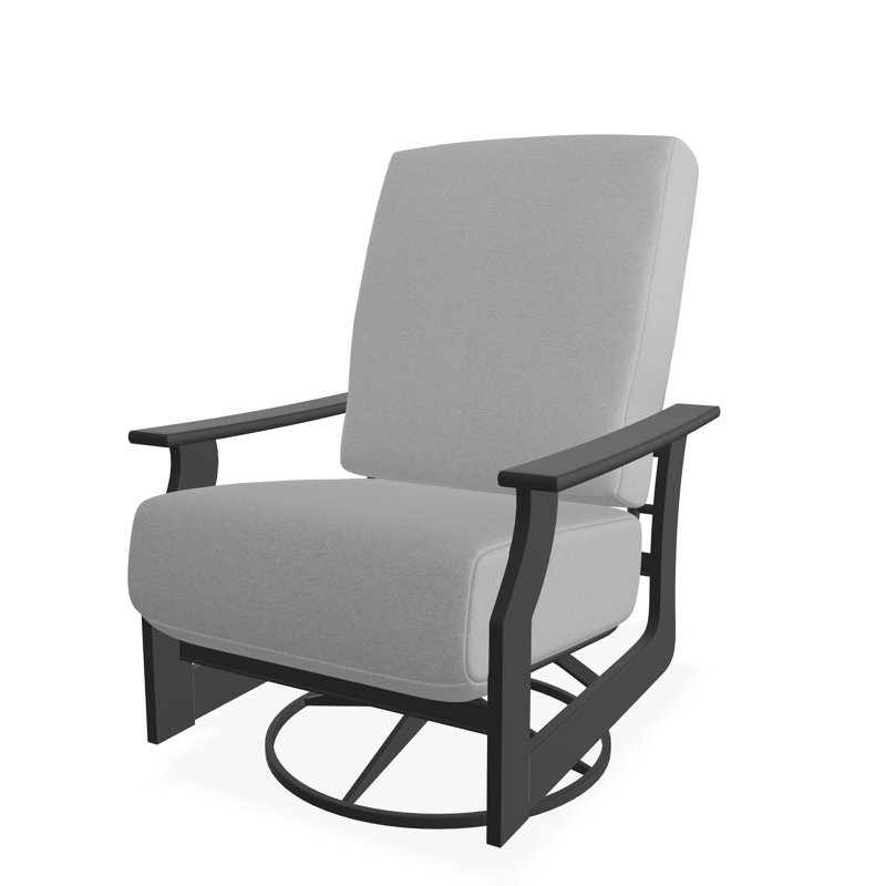 St. Catherine Polymer Outdoor Lounge Chair, Graphite, Dazzle