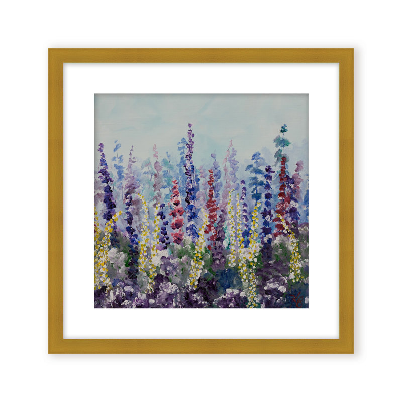 Nature Inspired "Meadow Glow" Canvas Wall Art By , 12" H x 12" W, Framed Canvas, Gold