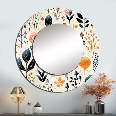 Ricke Love In The Wild corail et beige Lfower - miroir floral unique