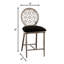 Chaise d'appoint Quantis King Louis en argent / noir