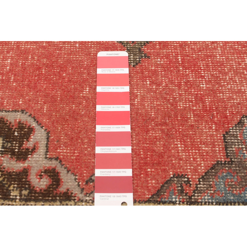 Tapis de couloir unique en laine noué à la main style années 1990 de 5 pi 1 po x 12 pi 11 po Moshay