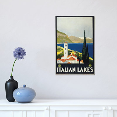 Italian Lakes 1 Piece Wrapped Canvas Panoramic Wall Art