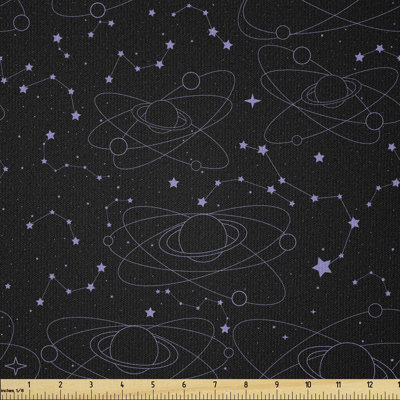 Chuch Space Star Clusters Constellation Satellites Stars Illustration Multi-Purpose Fabric