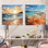 «Beach Photo Sunlit Coastline» 2 pièces