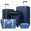 Ensemble de bagages 5 pièces avec sacs Hardside, bagage à main semi-ouvert 20 po avec port USB, bagage extensible 24 po 28 po avec roulettes doubles verrou TSA