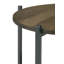 Table d'appoint ronde Penstare avec tablette ouverte naturelle et bronze industriel
